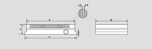 Drawing permanent magnetic chucks with fine transverse pole spacing and very low height (40 mm)