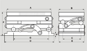 Drawing precision sine tables with permanent magnetic chuck with fine transverse pole , double pivoted about the longitudinal and transverse axis