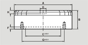 Drawing circular permanent magnetic chucks with parallel pole spacing with increased magnetic power